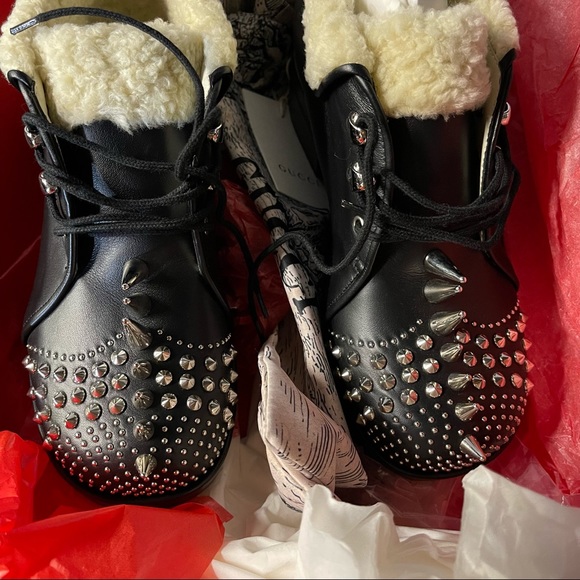 🔥 NWT Gucci Runway Harlem spikes and studs boots/shoes - Picture 11 of 14